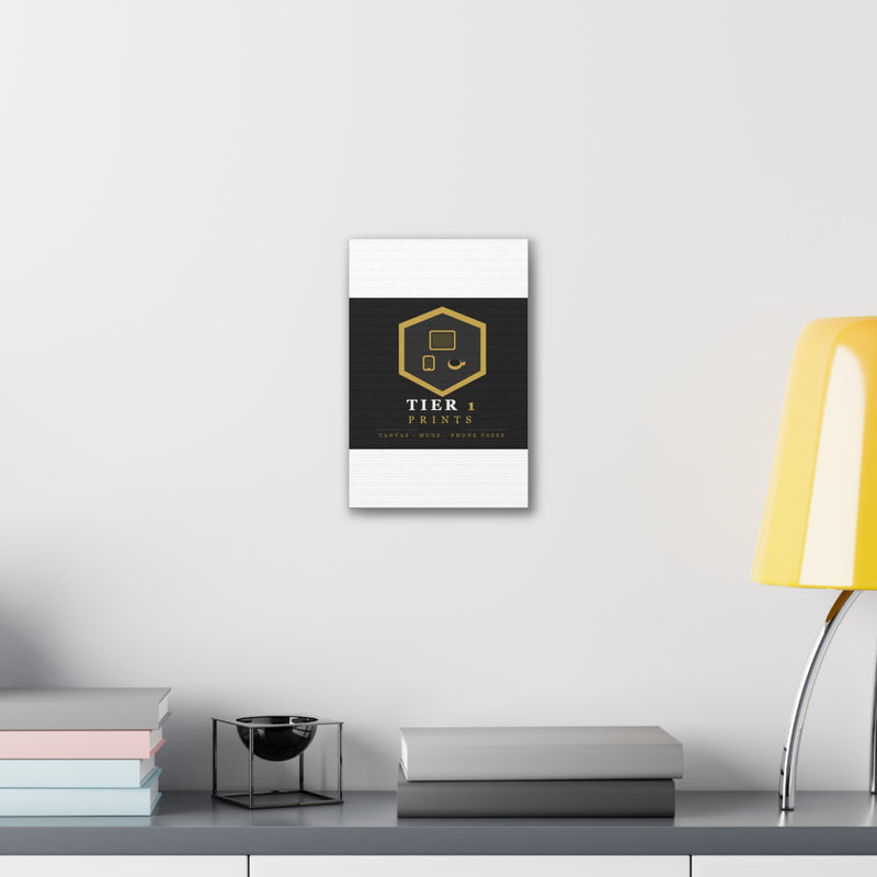 Tier 1 Prints Gold Logo Canvas Wall Art