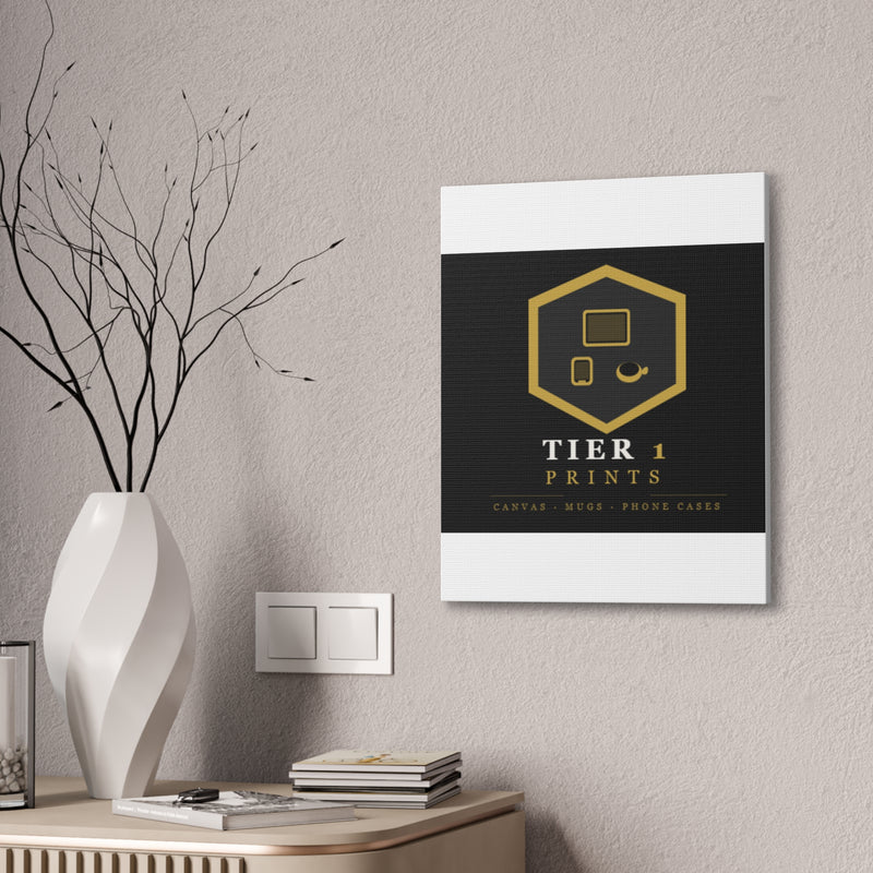 Tier 1 Prints Gold Logo Canvas Wall Art