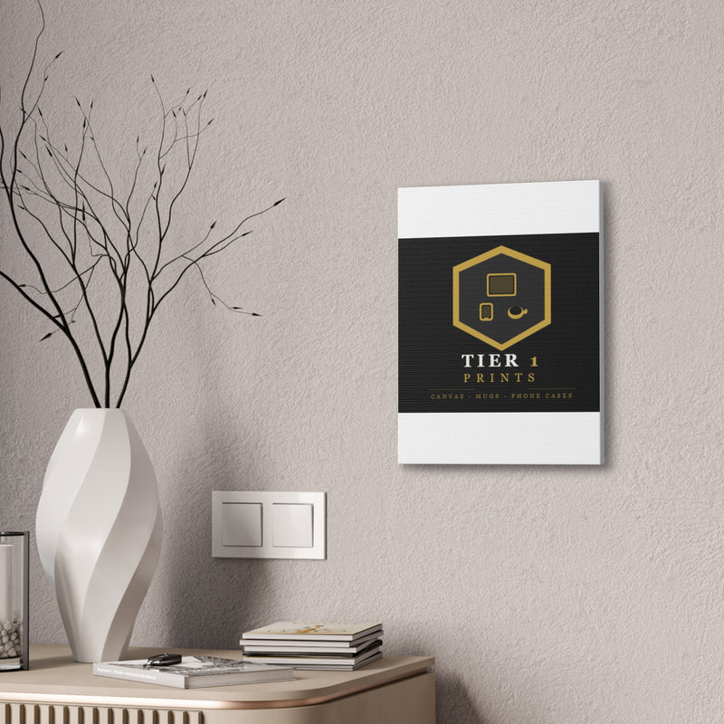Tier 1 Prints Gold Logo Canvas Wall Art