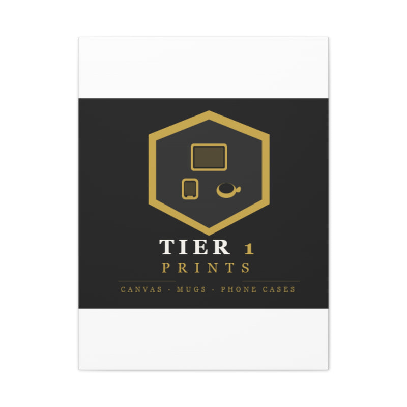 Tier 1 Prints Gold Logo Canvas Wall Art