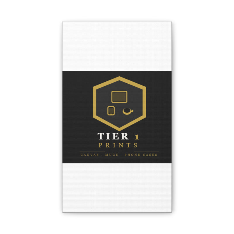 Tier 1 Prints Gold Logo Canvas Wall Art