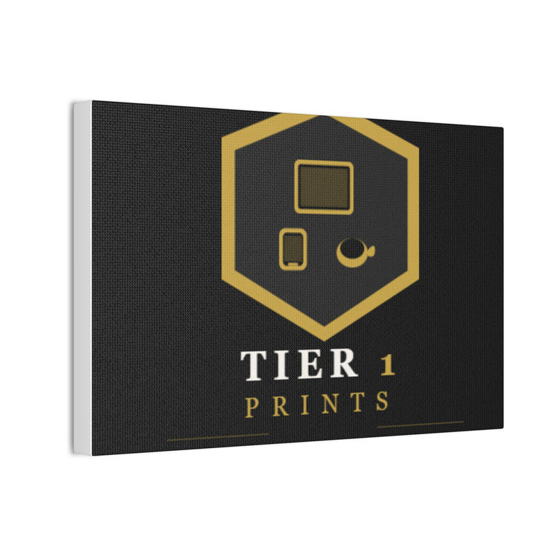Tier 1 Prints Gold Logo Canvas Wall Art