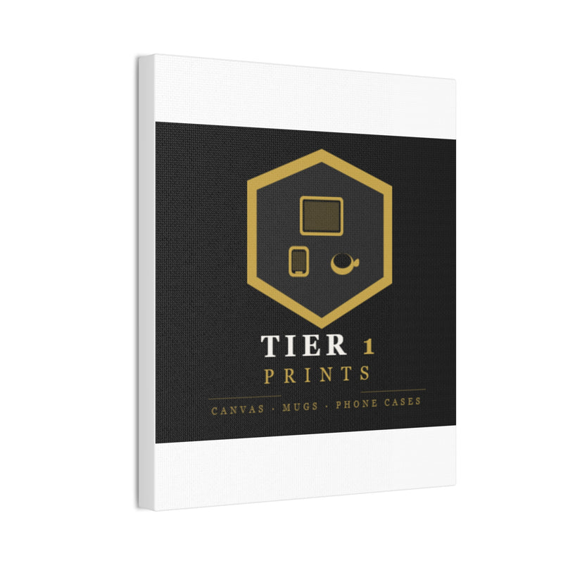 Tier 1 Prints Gold Logo Canvas Wall Art
