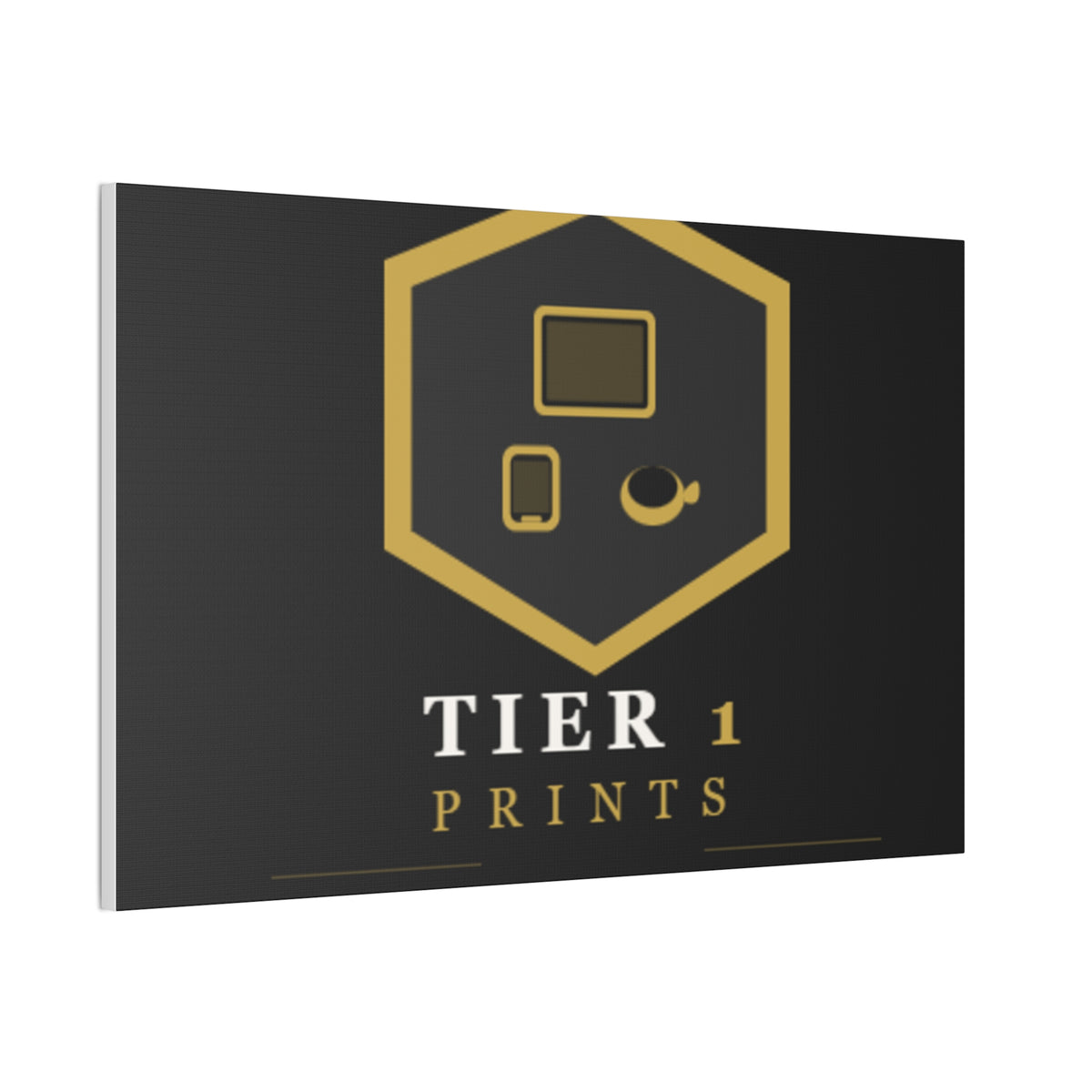 Tier 1 Prints Gold Logo Canvas Wall Art