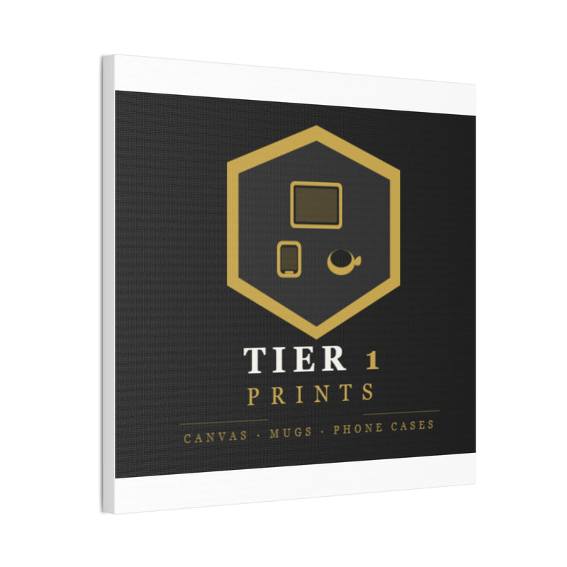 Tier 1 Prints Gold Logo Canvas Wall Art