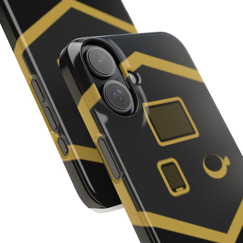 Slim Phone Case — Black & Gold Tier 1 Prints Logo Design