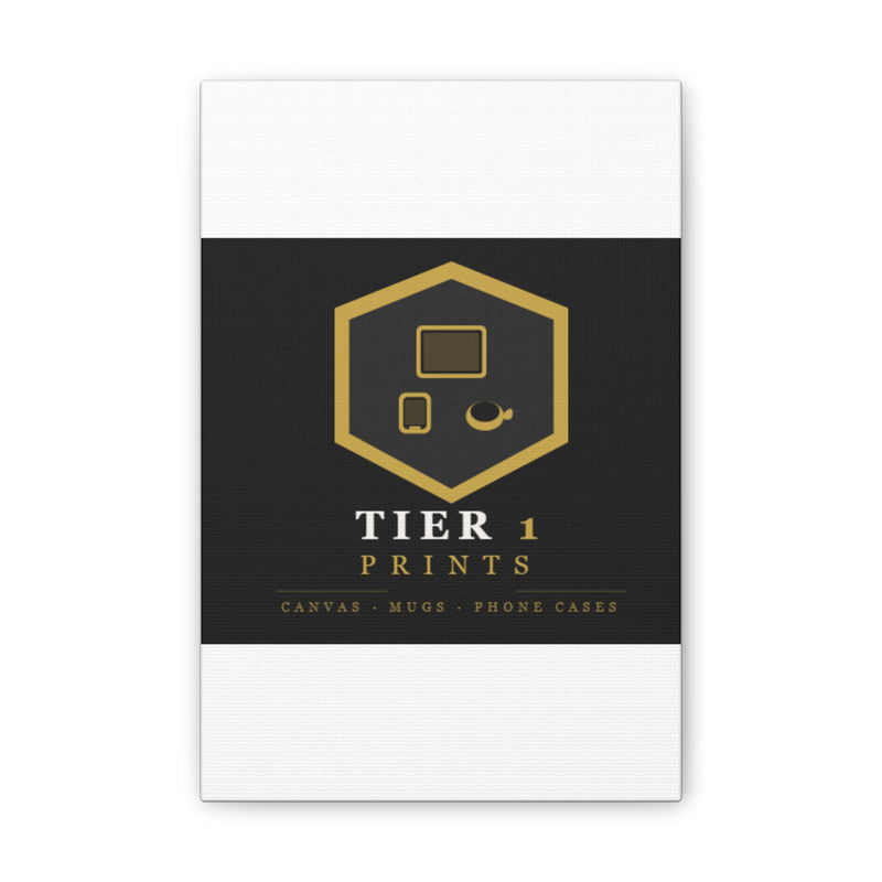 Tier 1 Prints Gold Logo Canvas Wall Art