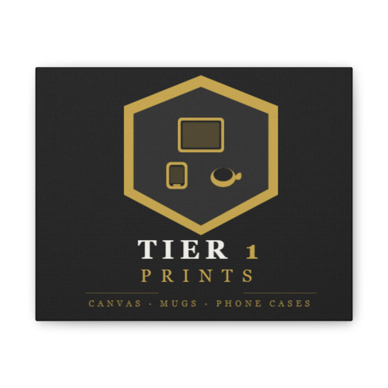 Tier 1 Prints Gold Logo Canvas Wall Art