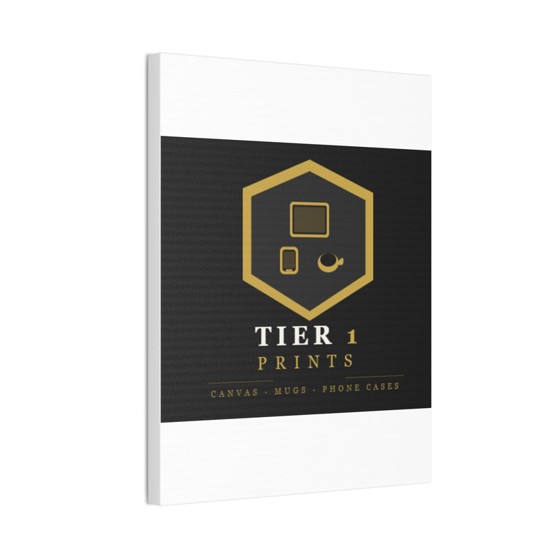 Tier 1 Prints Gold Logo Canvas Wall Art
