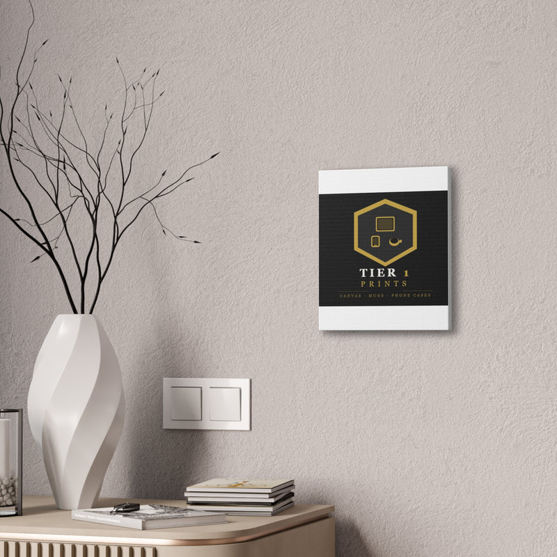 Tier 1 Prints Gold Logo Canvas Wall Art